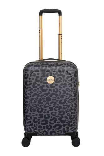 MOSZ Lauren Hand Luggage Suitcase 55cm-Nero Leopard