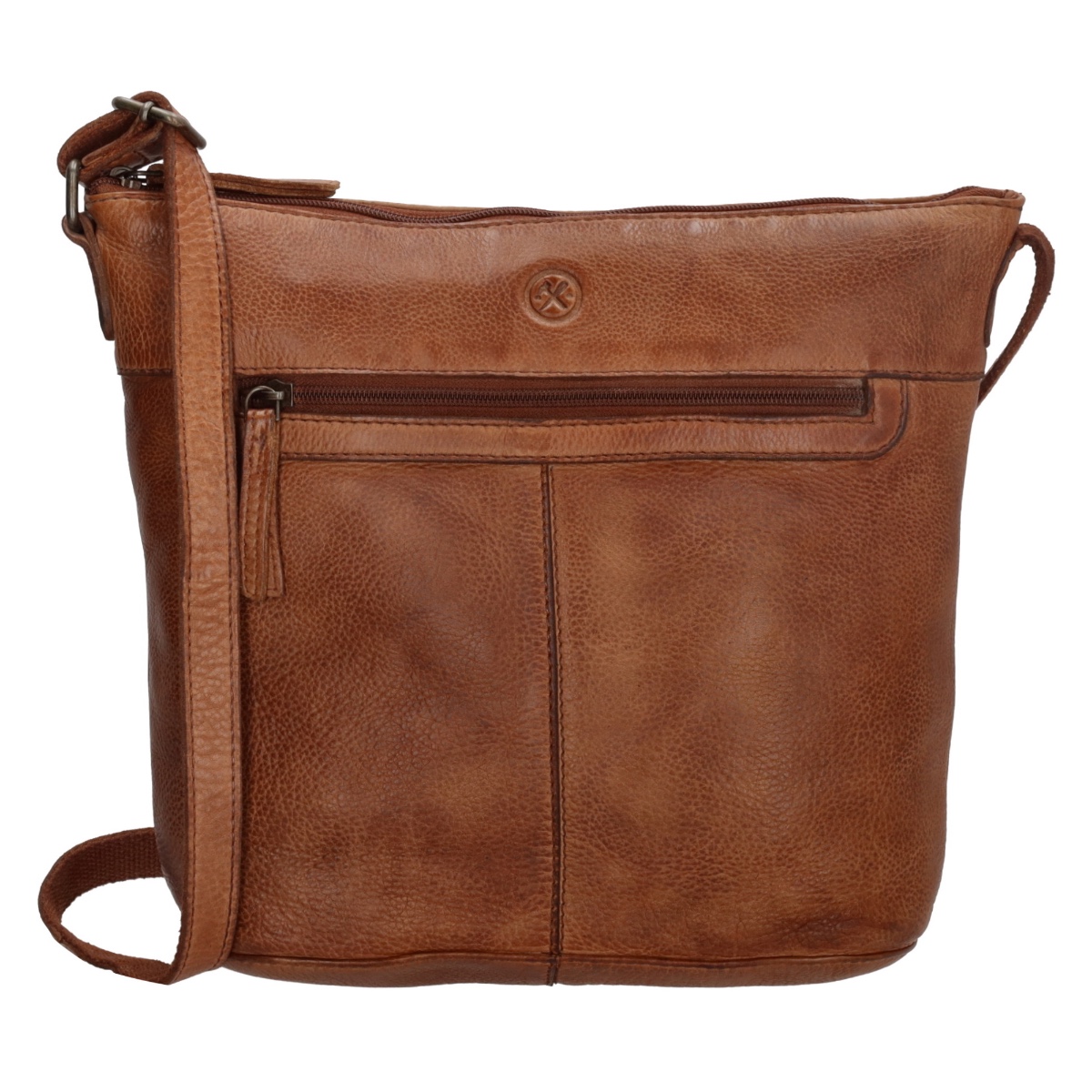 Hide & stitches paint rock shoulder bag-Cognac