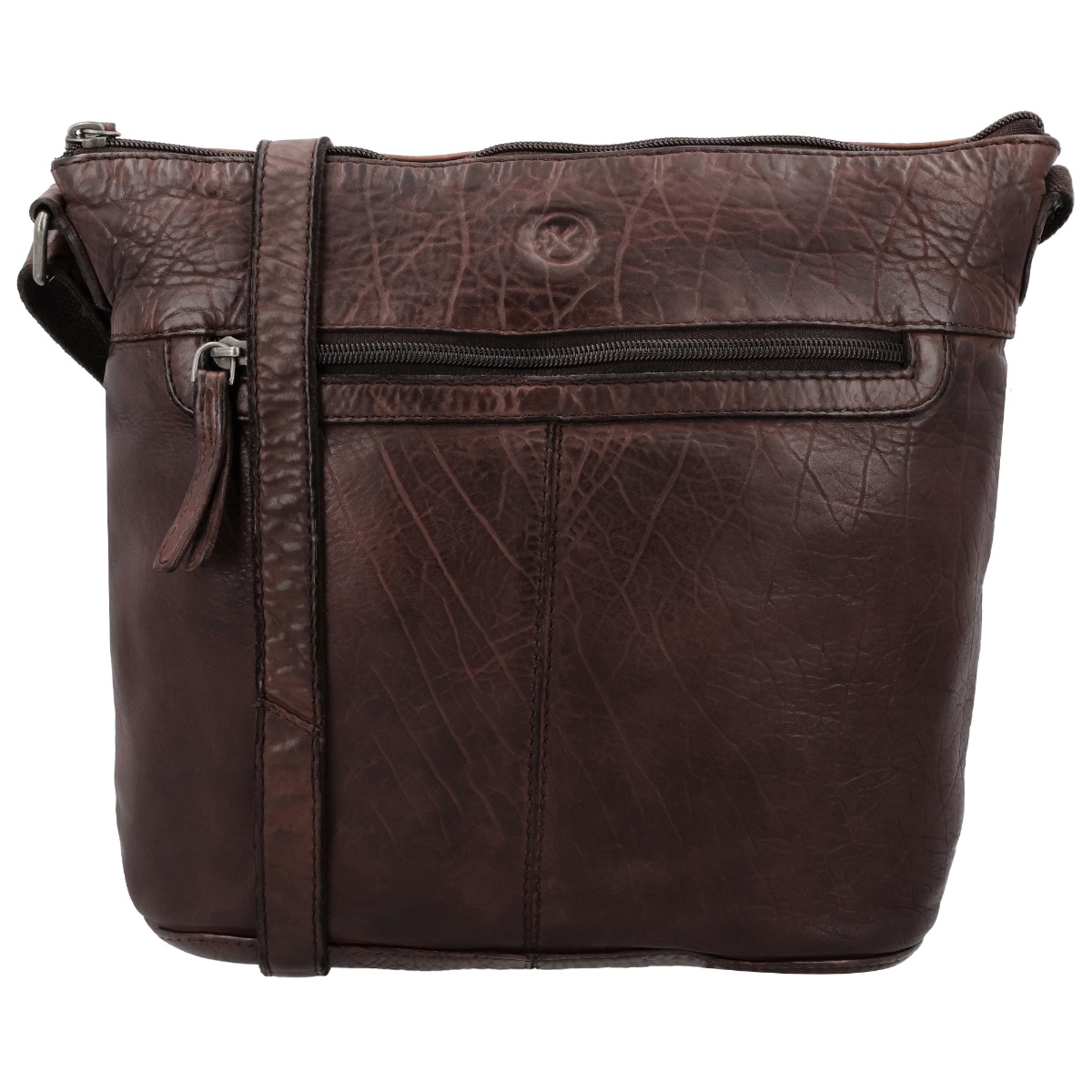 Hide & stitches paint rock shoulder bag-Dark Brown