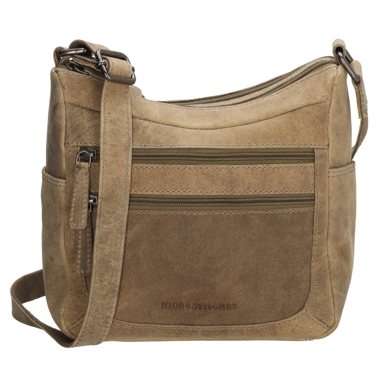 Hide & Stitches idaho schoudertas-Sand