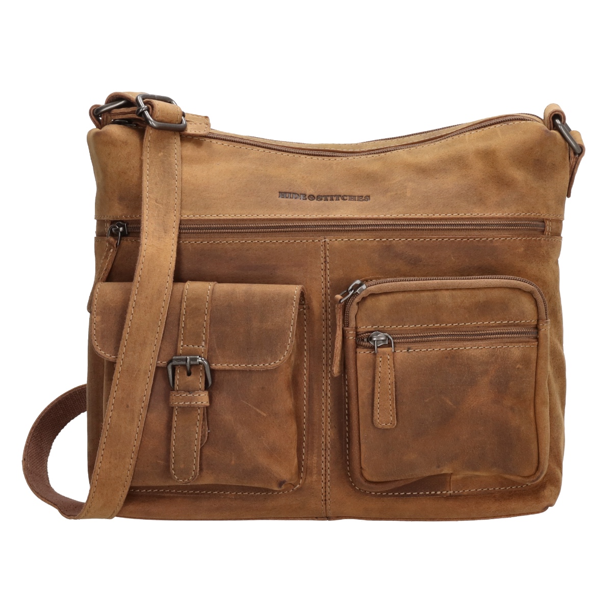 Hide & Stitches Idaho Cross body Shoulder bag-Brown