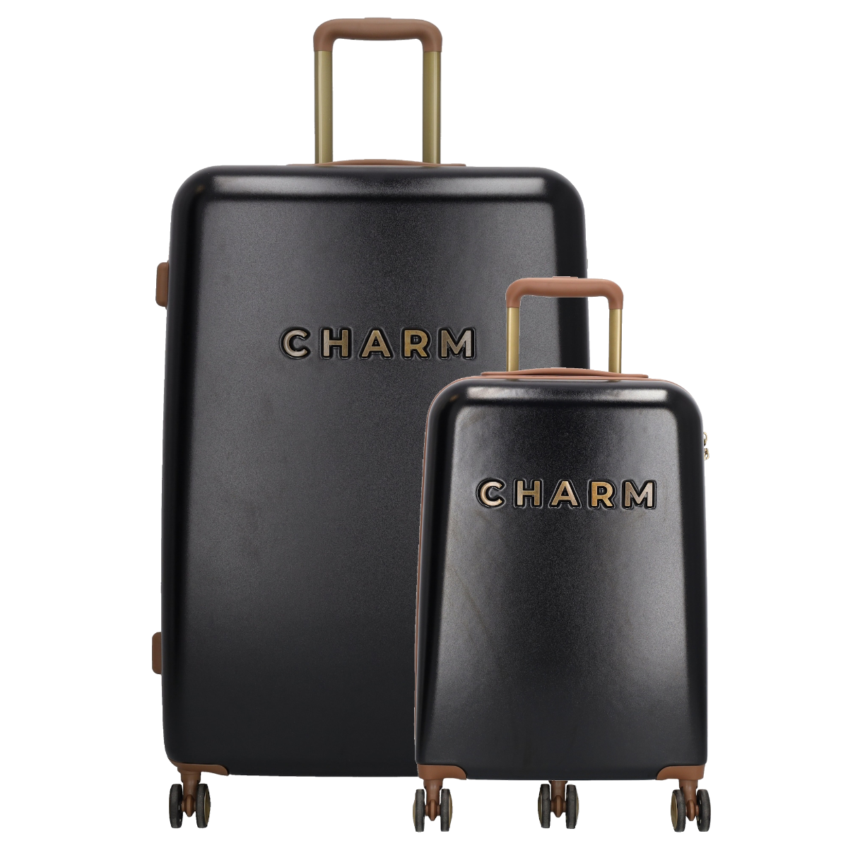 Charm London Capetown Travel Trolley Set-Black