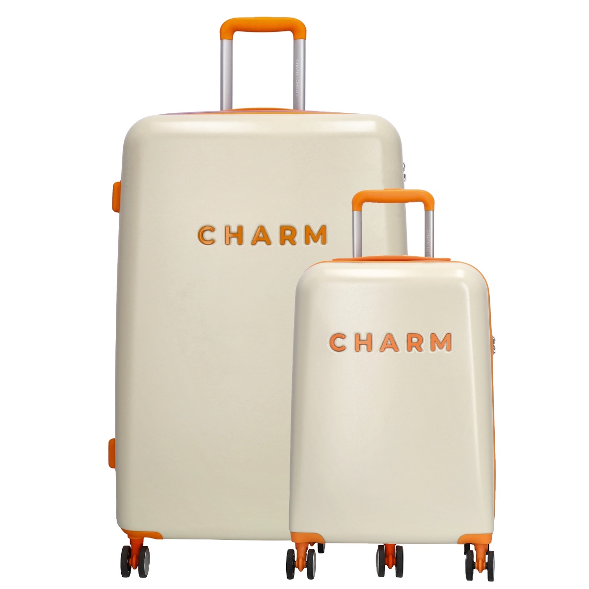 Charm London Capetown Travel Trolley Set-Beige multi