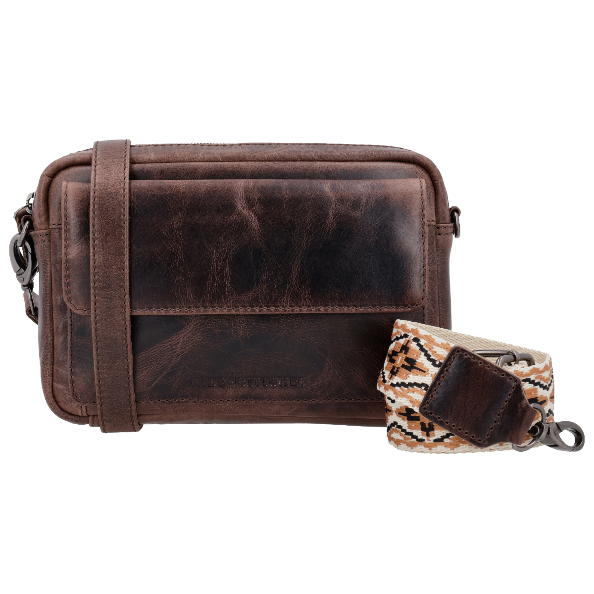 Hide & Stitches Next Navajo Shoulder bag-Dark Brown
