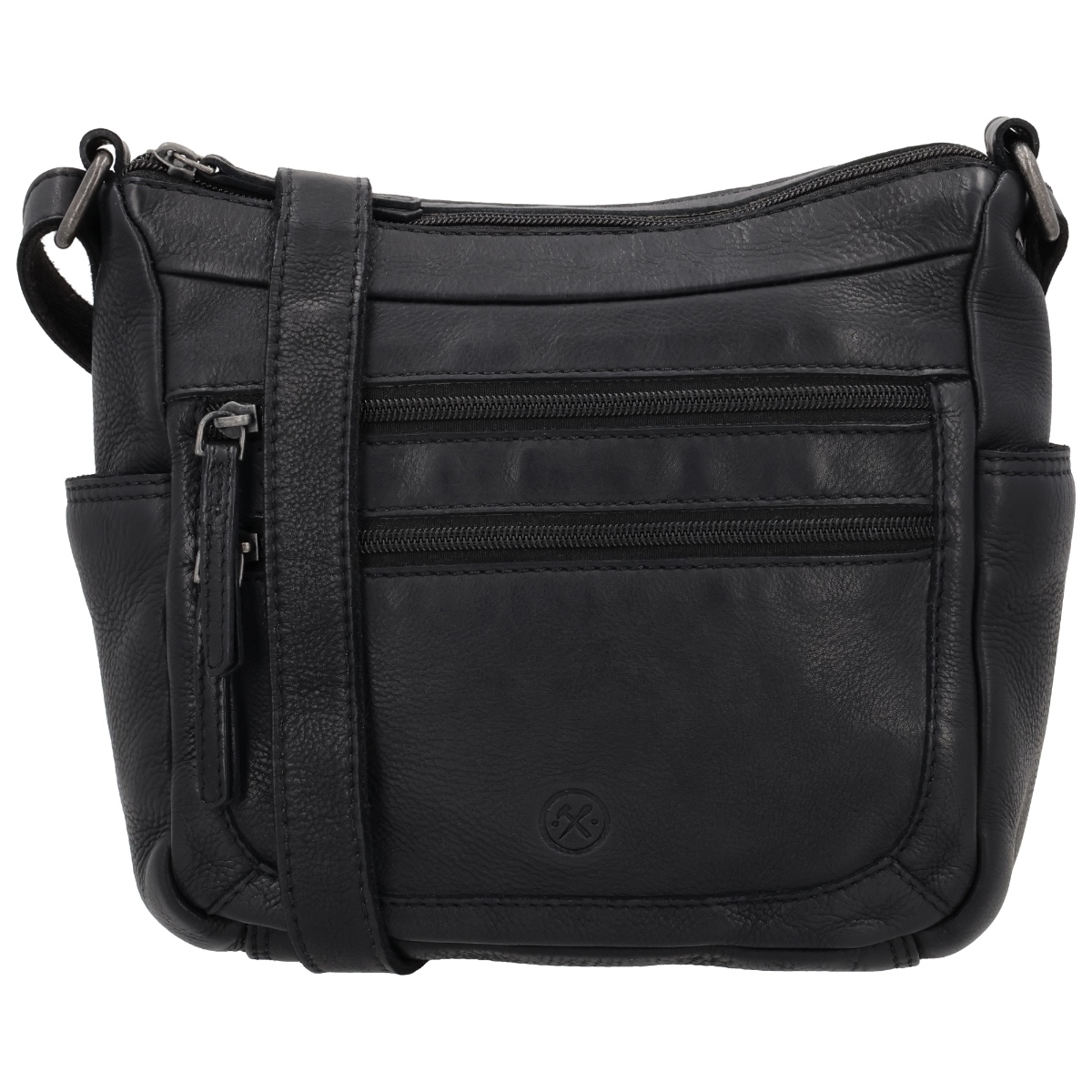Hide & Stitches paint rock cross body bag-Black