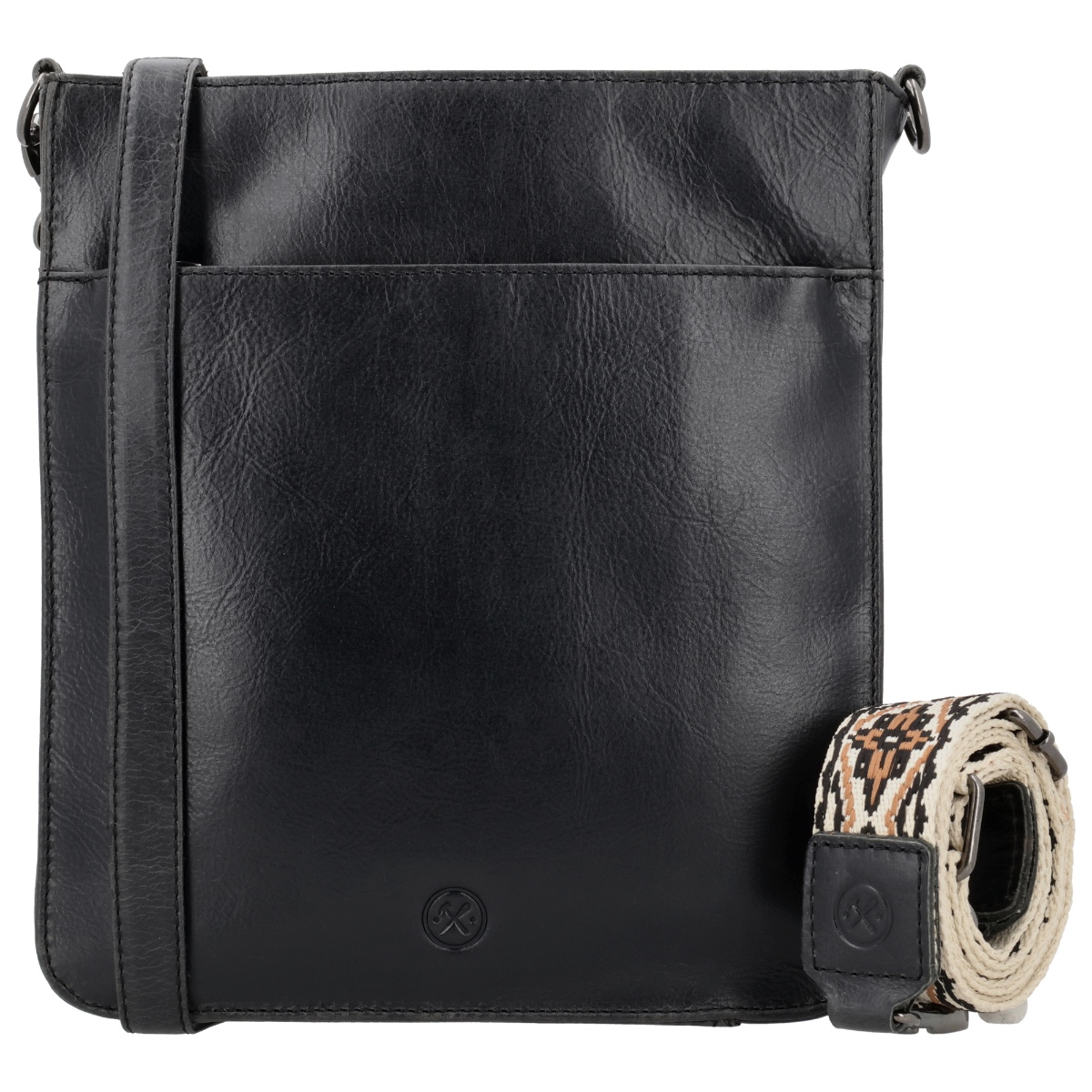 Hide & stitches next navajo schoudertas-Black