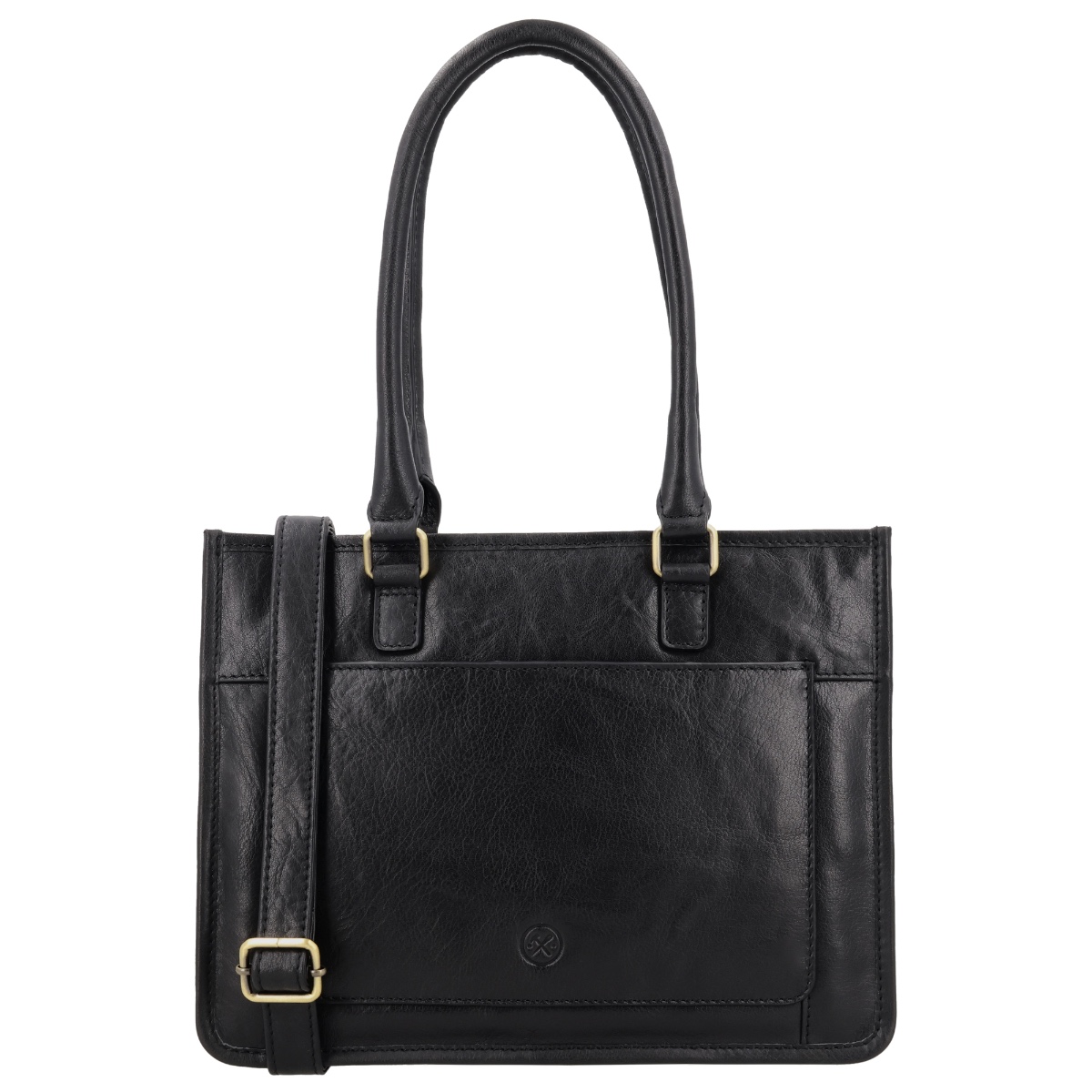 Hide & stitches jura leren schoudertas-Black