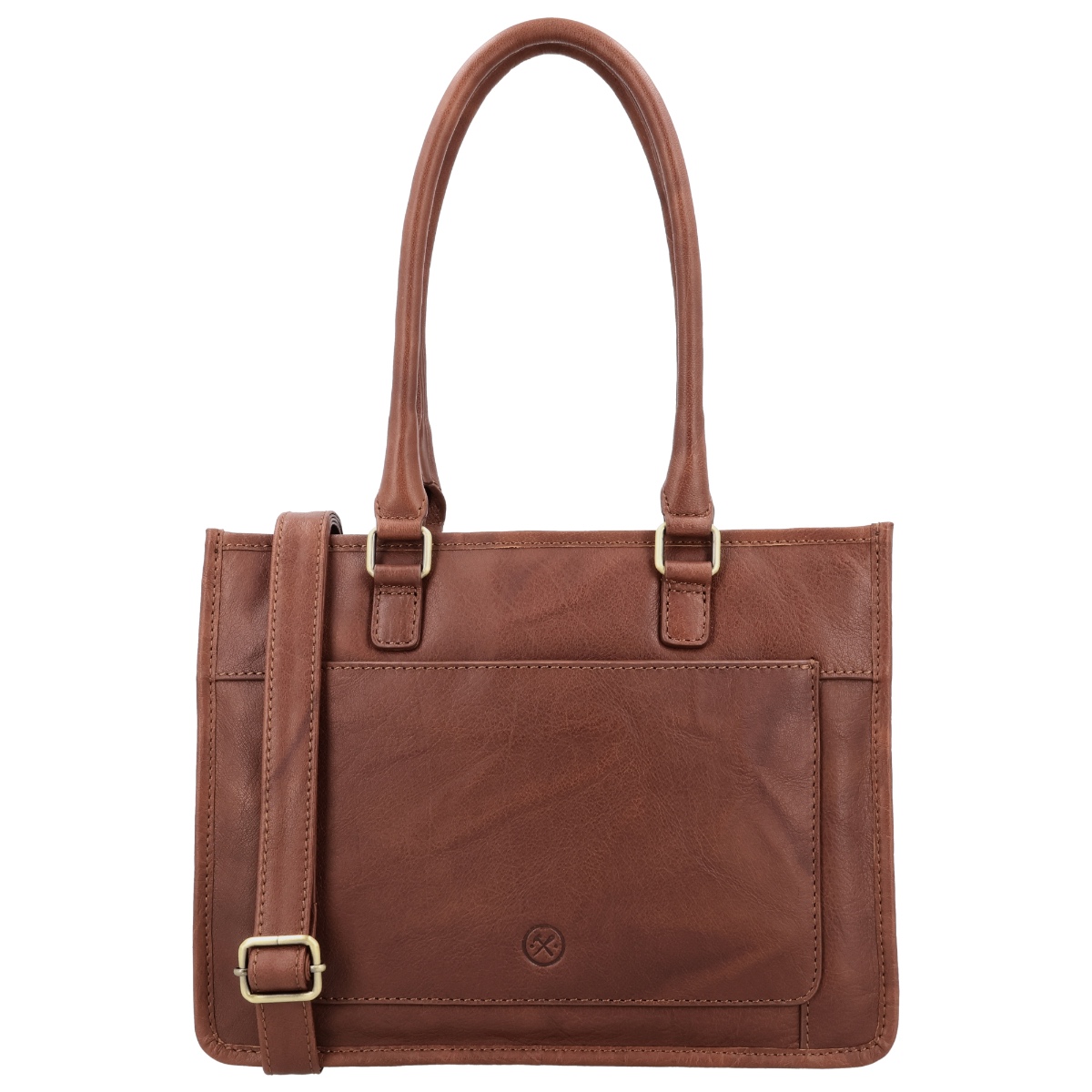 Hide & stitches jura leren schoudertas-Brown