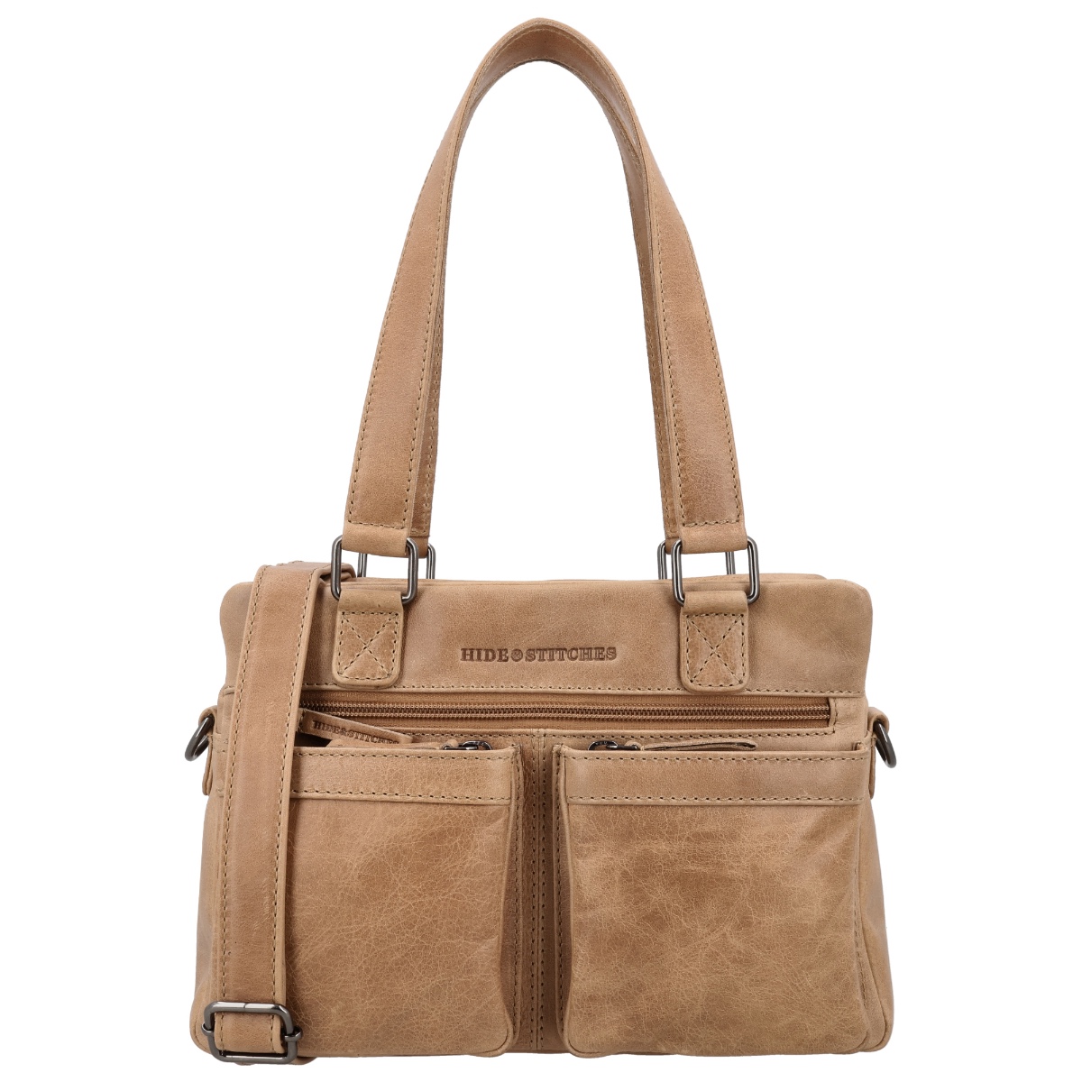 Hide & stitches porto handtas-Taupe