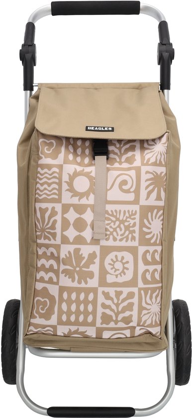 Beagles alberic shopping trolley-Taupe check pattern