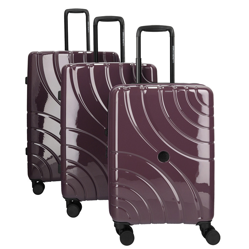 Enrico Benetti Miami kofferset driedelig-Purple