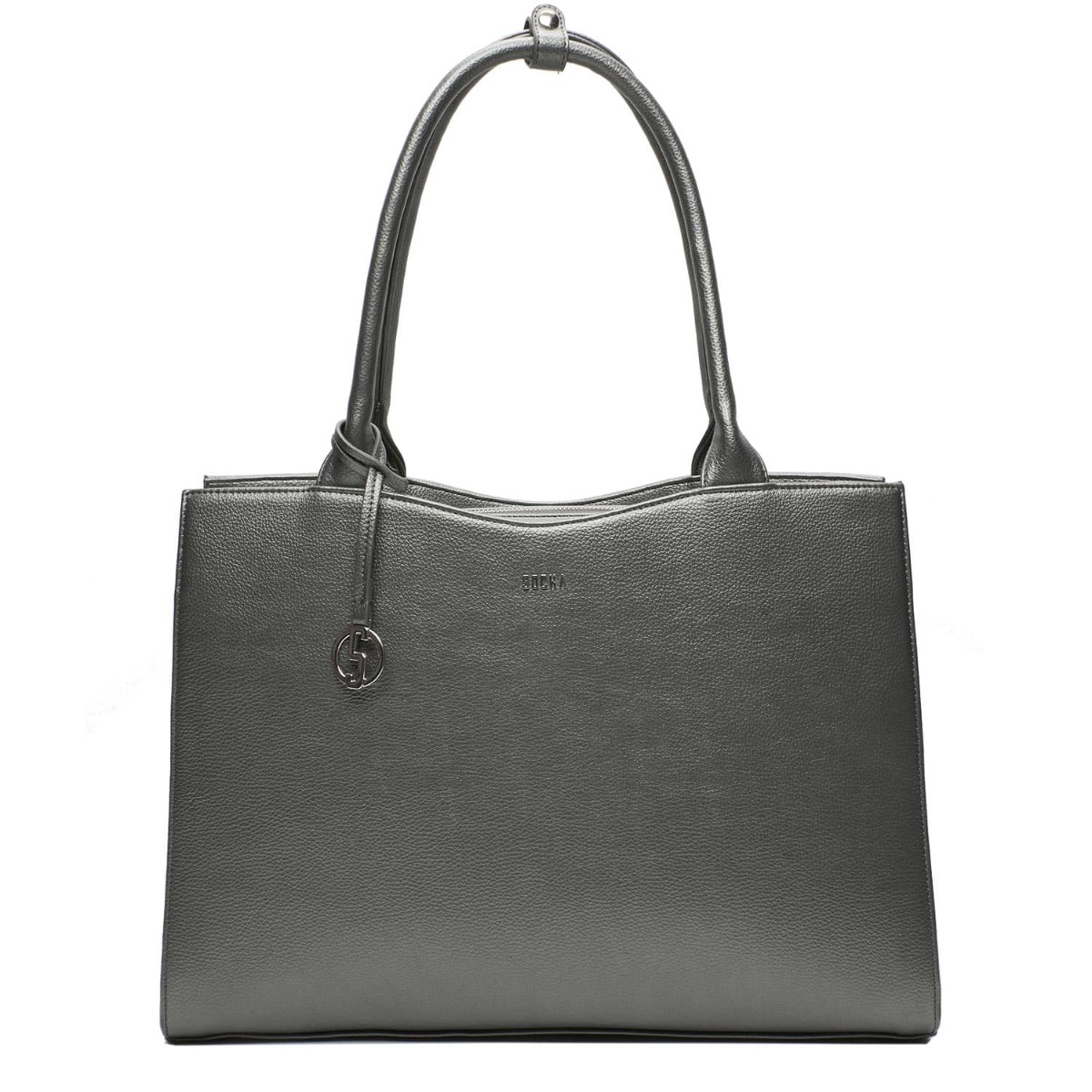 Socha Business Bag Straight Line, 15.6 laptop bag for women Grey