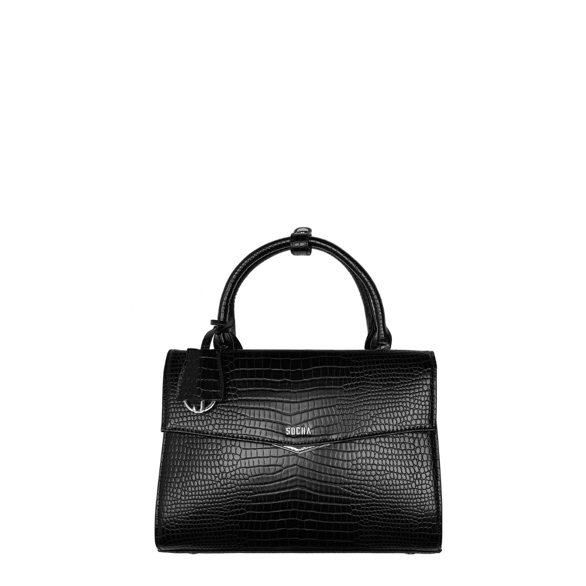 Socha Tiny Tip Croco 10 Shoulder Bag Black