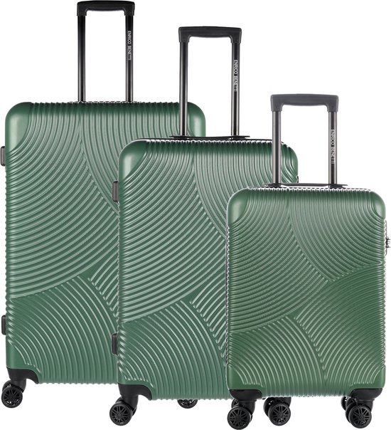 Enrico Benetti Louisville kofferset driedelig-Olive