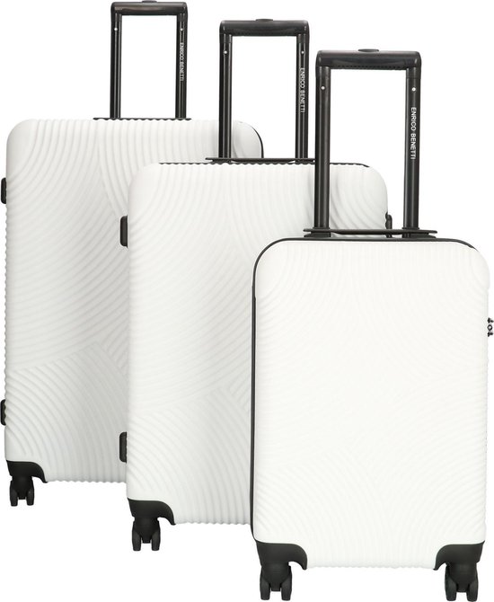 Enrico Benetti Louisville kofferset driedelig-White