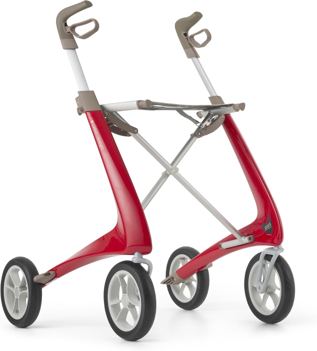 byACRE Carbon Ultralight Rollator - Regular-Red