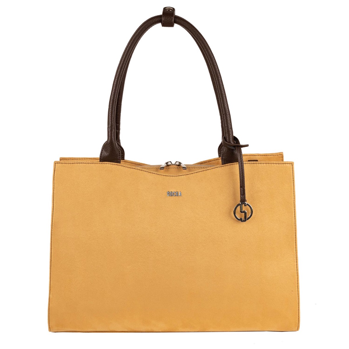 Socha Business Bag Straight Line, 15.6 laptop bag for women Camel