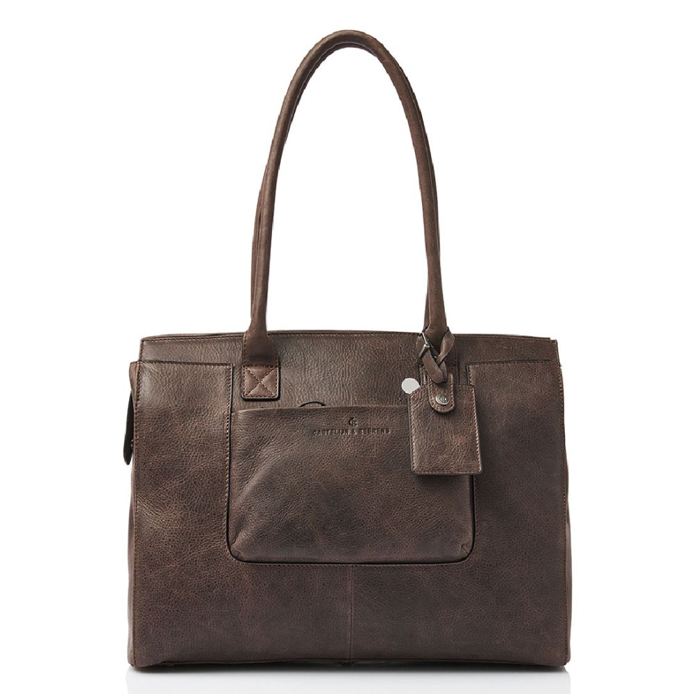 Castelijn & Beerens - Carisma Laptop bag 15,6 + tablet RFID-Mokka