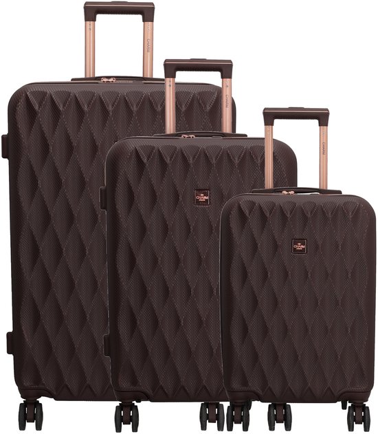 Charm london honey kofferset-Dark Brown