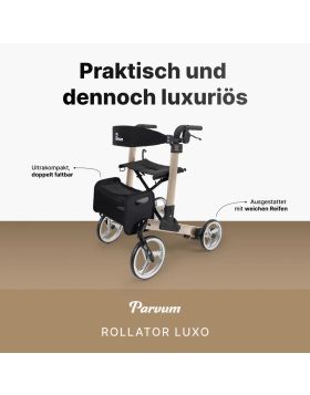 Parvum Luxo Large Premium-Rollator, zweifach faltbar, nur 6,9 kg