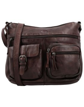 Hide & stitches paint rock leather crossbody bag