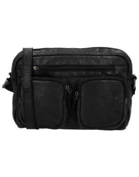 Hide & stitches paint rock shoulder bag leather