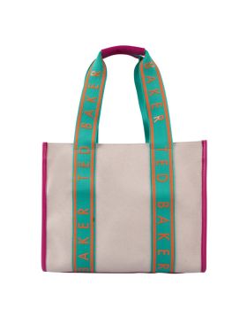 Ted Baker Georjia Branded Webbing Canvas Medium Tote Bag