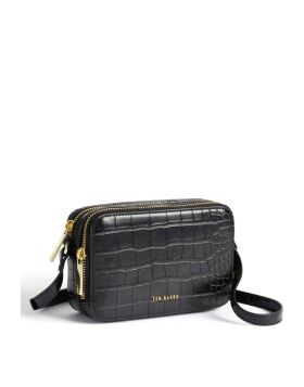 Ted Baker Stina Double Zip Croc Effect Mini Camera Bag