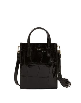 Ted Baker Viienna Croc Effect Mini Icon Bag Black