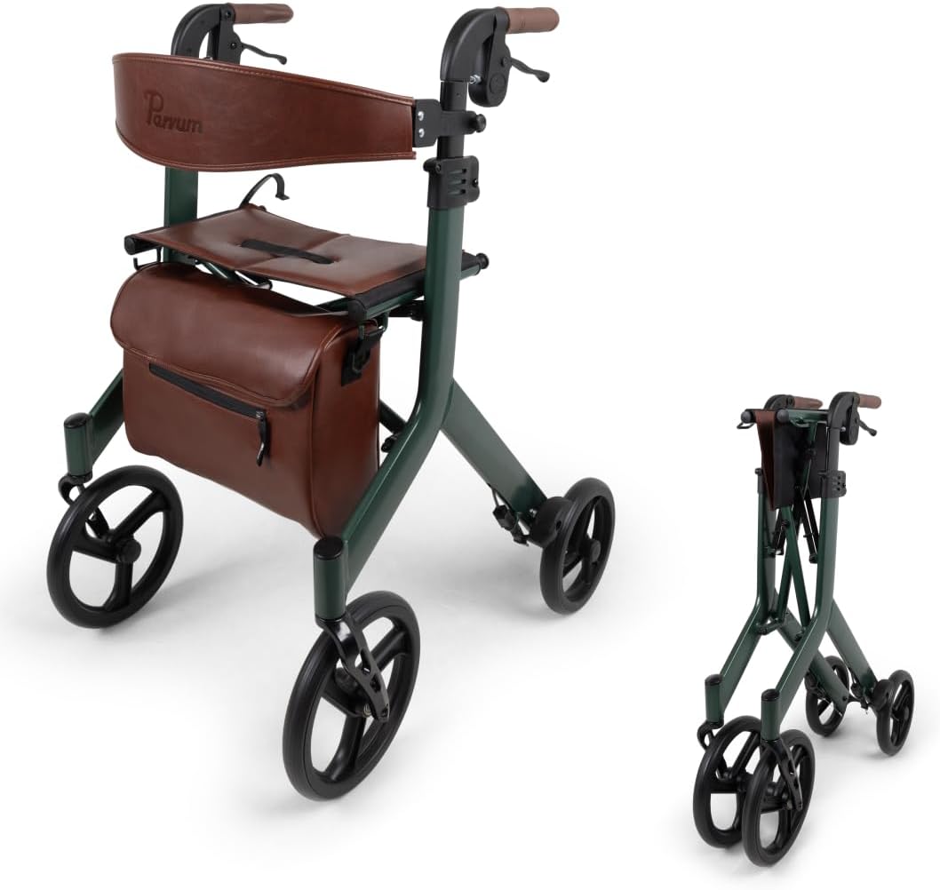 Parvum Vesta Rollator, licht gewicht 6,3 kg, opvouwbaar-Green