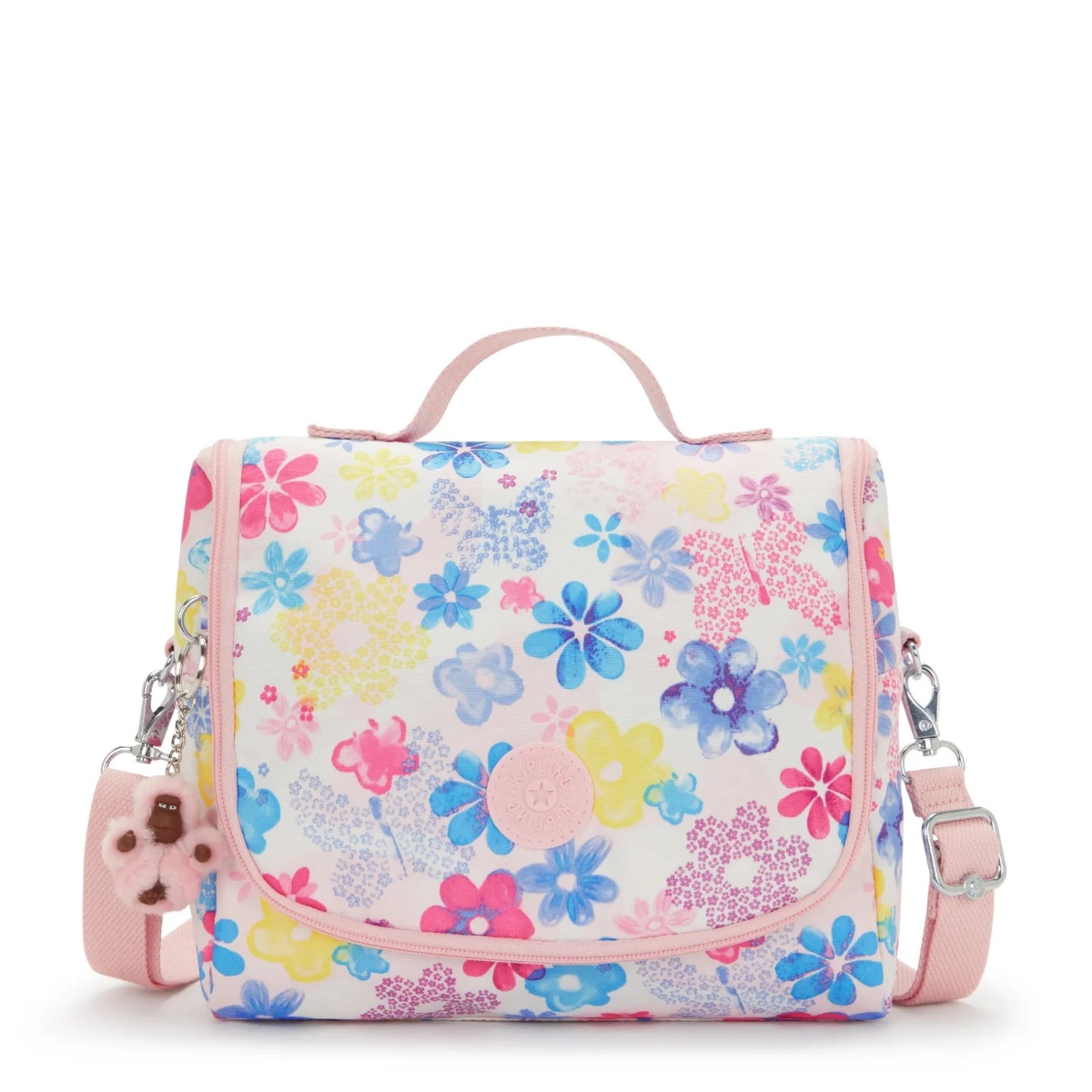 Kipling New Kichirou Large Lunchbox with Trolley Sleeve-Flower Stamp