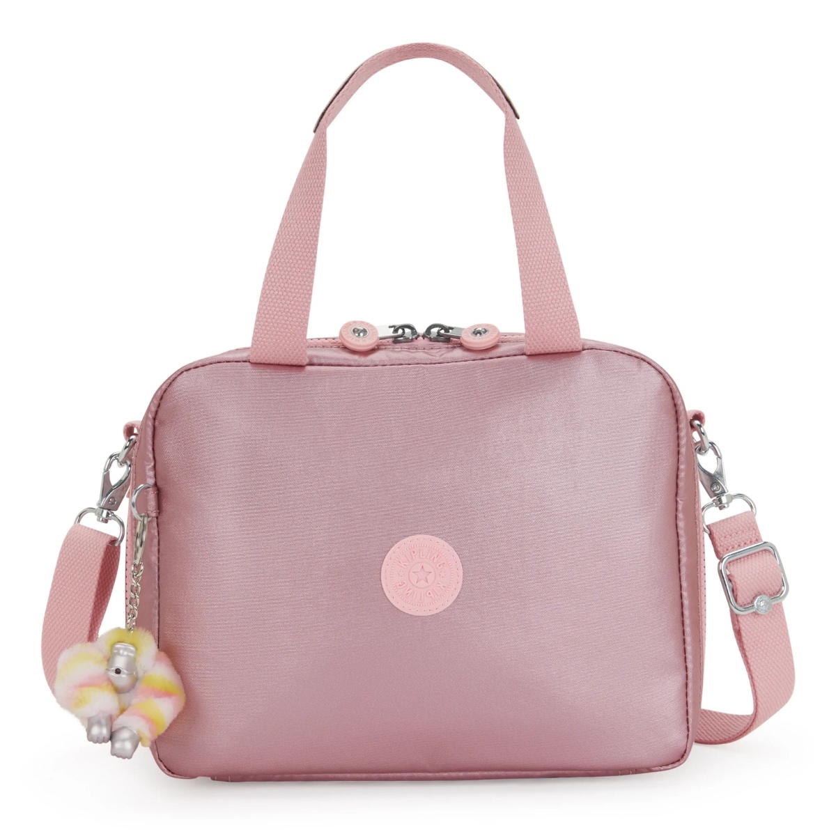 Kipling Miyo Lunch Bag- Bronze Pink Metallic