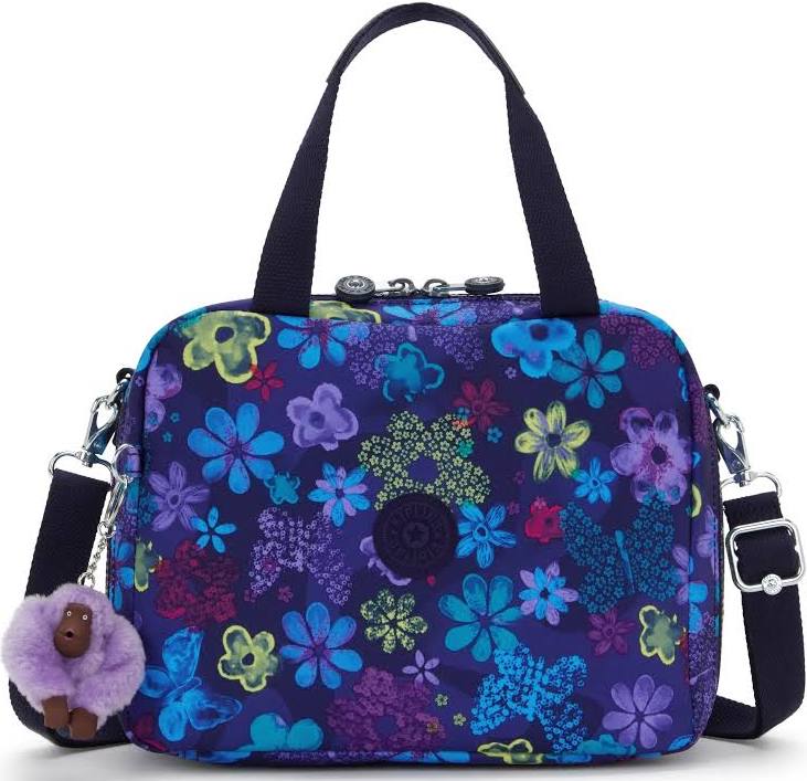 Kipling Miyo Lunch Bag-Dark Flower Stamp