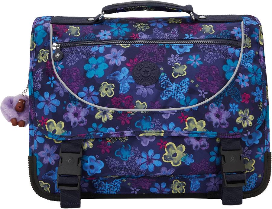 Kipling Preppy Medium Schoolbag-Dark Flower Stamp