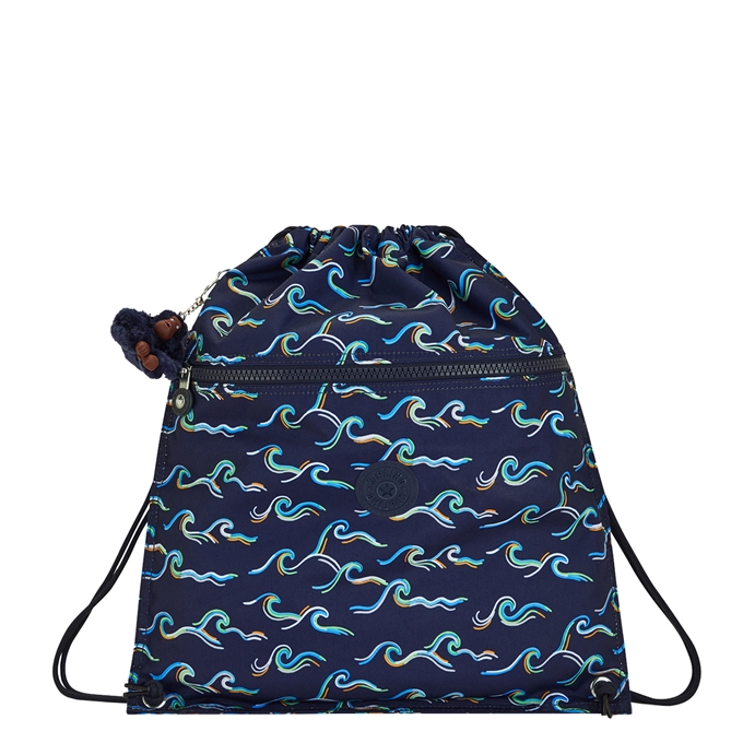 Kipling Supertaboo large drawstring bag-Fun Ocean