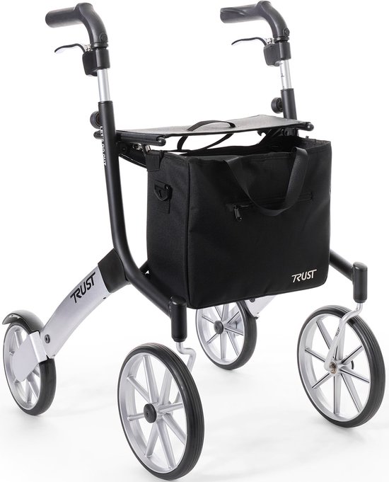 TrustCare Let's Go Out Rollator (6,1 kg) Lichtgewicht-Black