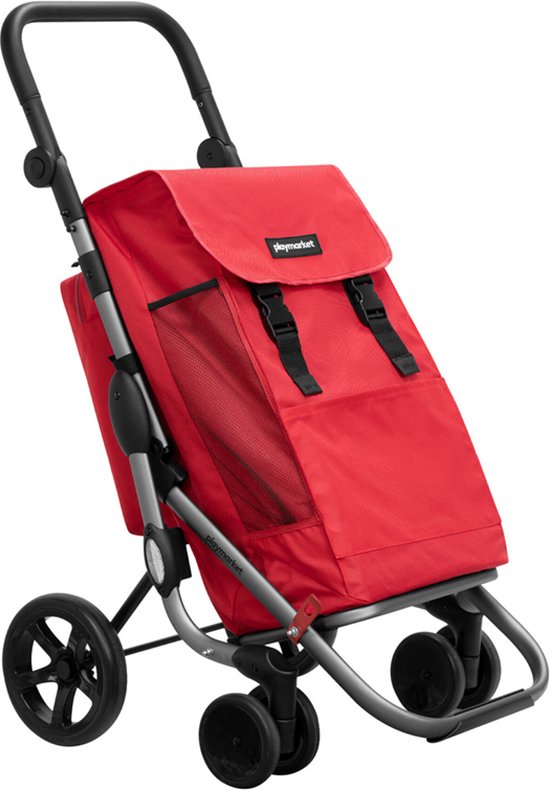 Playmarket Go Plus Premium Boodschappentrolley-Red