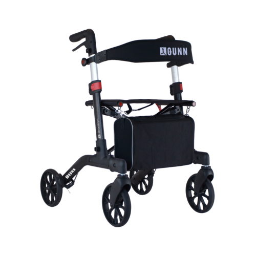 Brooklyn Rollator dubbel opvouwbaar, 8 kg-Black