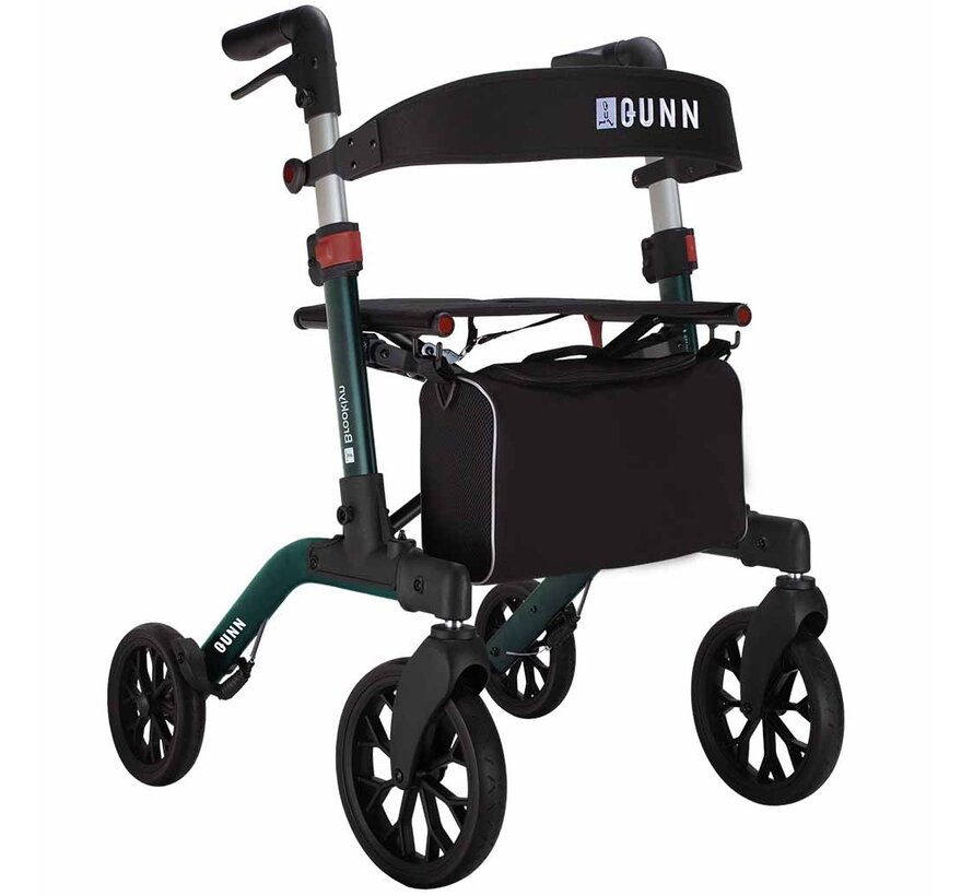 Brooklyn rollator, dubbel opvouwbaar met zachte banden, 7,3 kg