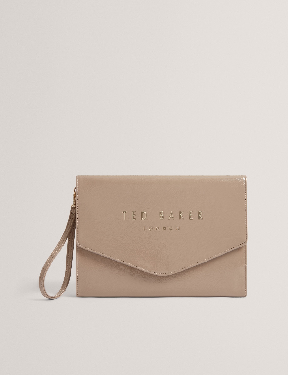 Ted Baker Crinkie Crinkle Icon Pouch-Stone