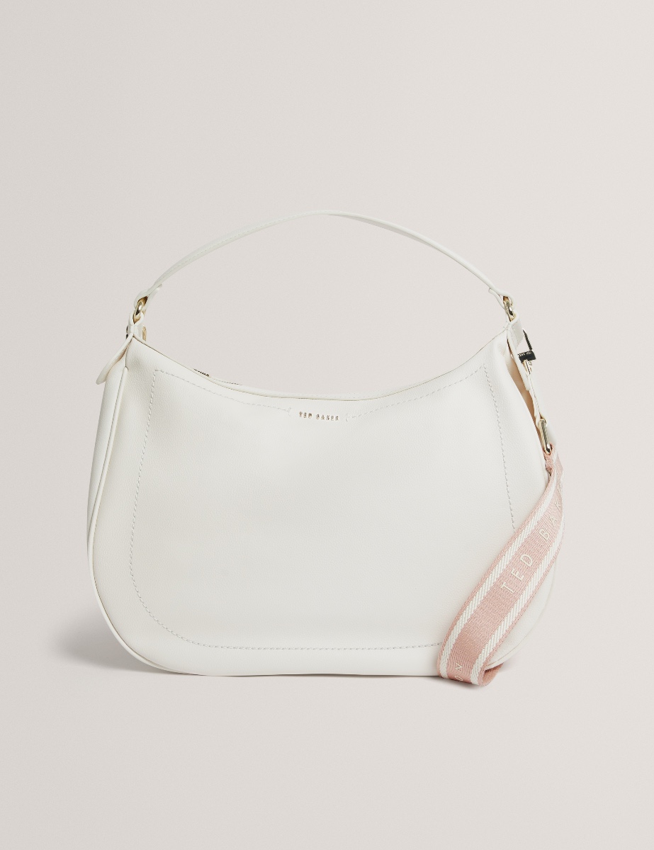 Ted Baker Lyshia Webbing Large Leather Hobo-Ivory