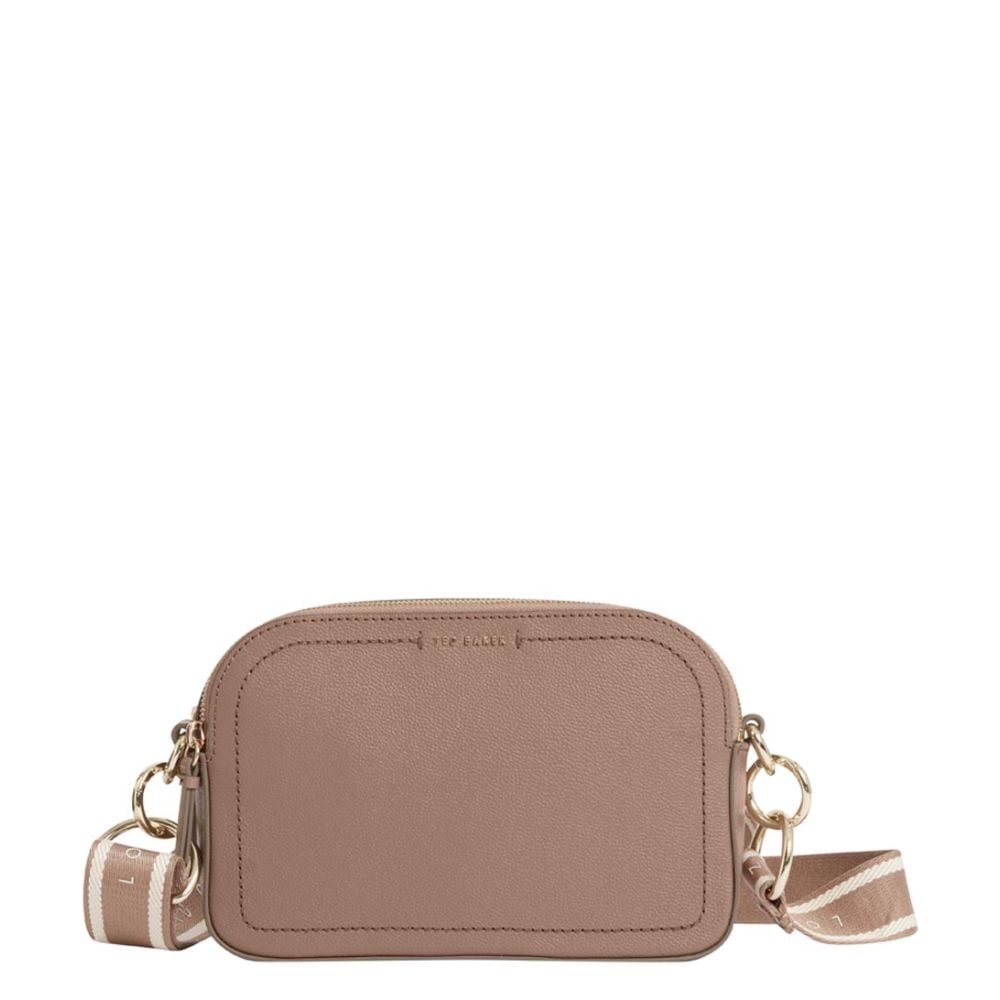 Ted Baker Luceele Webbing Leather Crossbody Bag-Taupe