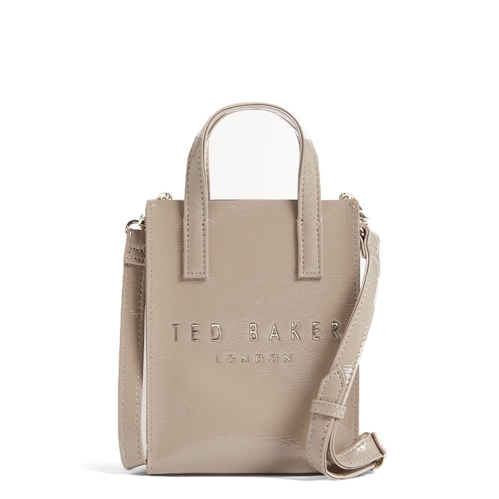 Ted Baker Crinkll Crinkle Mini Icon Bag-Stone