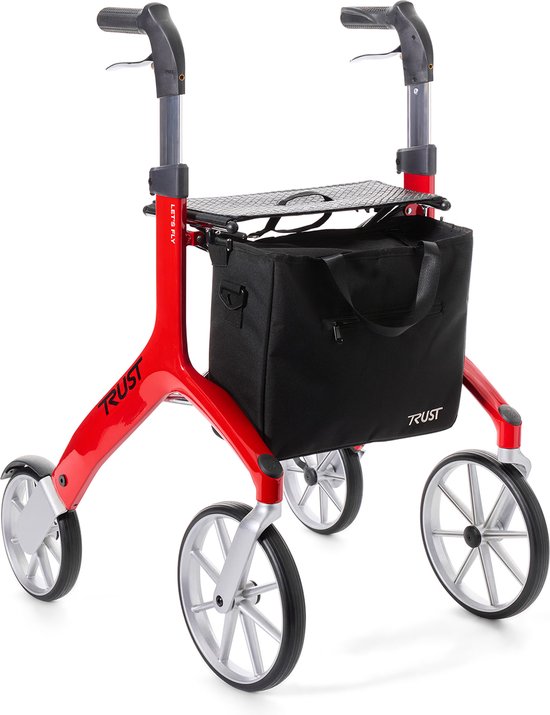 TrustCare Let's Fly lichtgewicht rollator 6.9 kg-Red