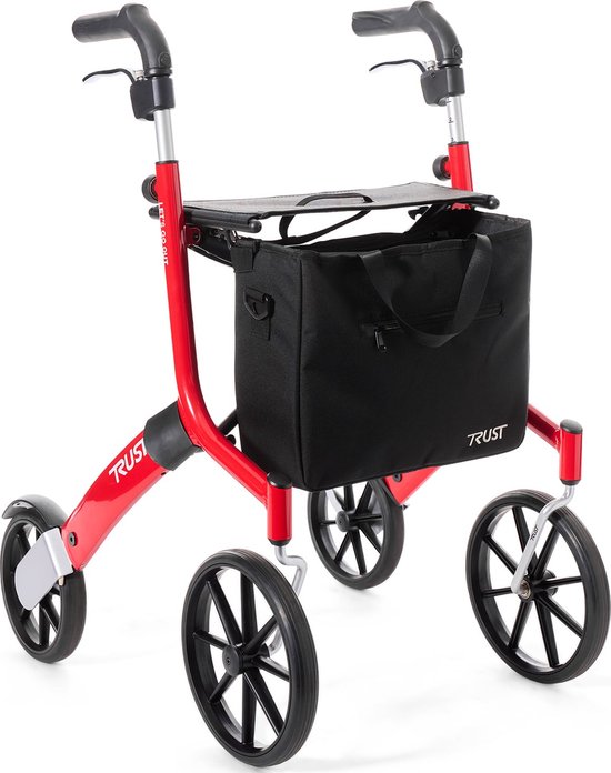 TrustCare Let's Go Out Rollator (6,1 kg) Lichtgewicht-Red