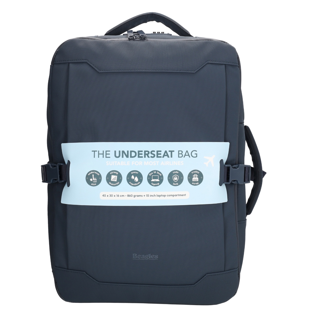 Beagles shikoku rugzak 15,6 inch underseat bag-Blue