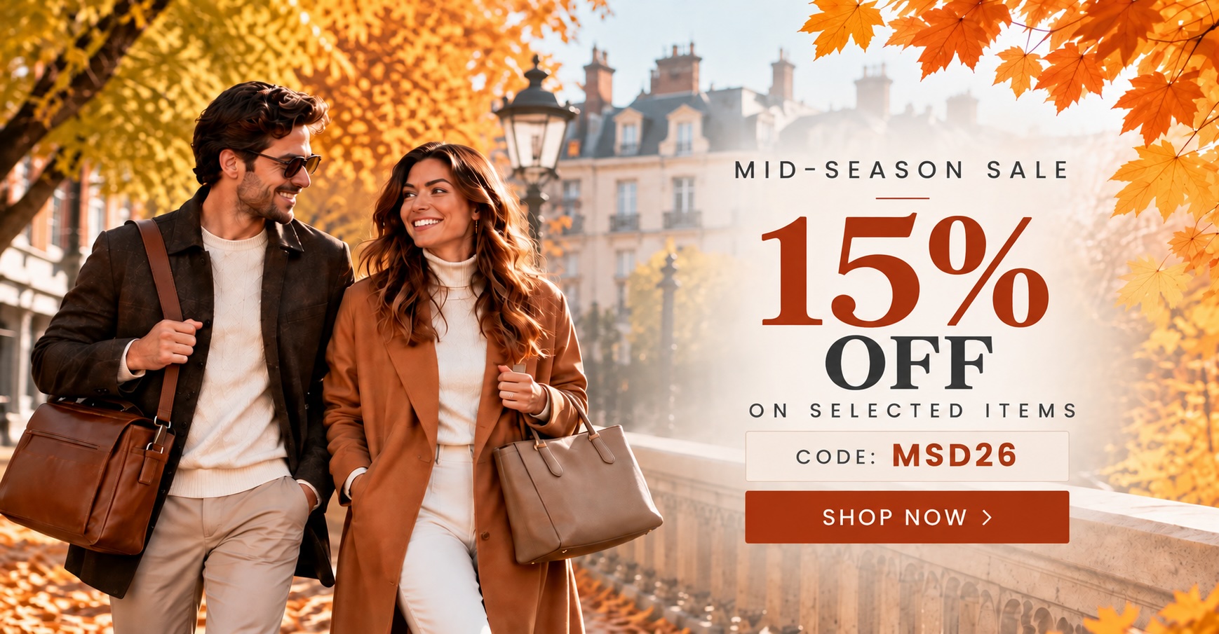 Mid-Season Sale - 15% off selected items