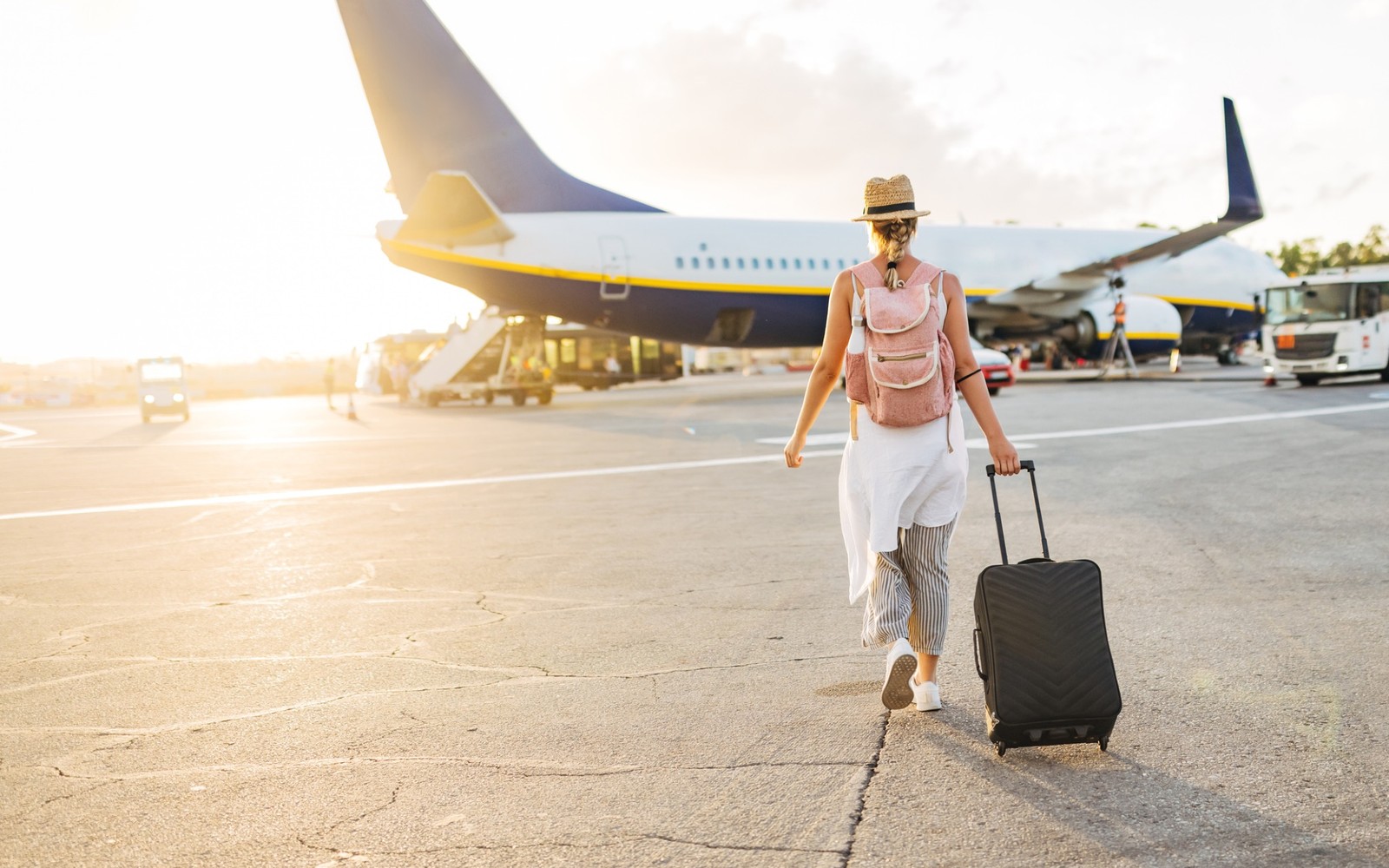 Suitcases, cabin luggage and travel bags